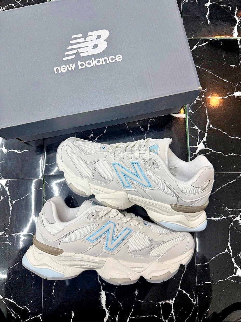 New Balance 9060 White Light Blue